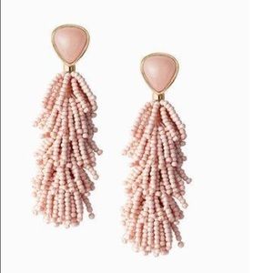 Stella & Dot Riva Tassel Earrings Blush